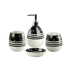 4Pcs Bath Set Black