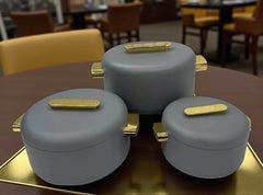 Forever Gold 3Pcs Hotpot Set Grey
