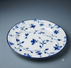 Brilliant Blue Blossom Serving Plater