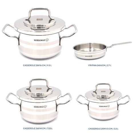 Korkmaz Astron 7pcs Cookware Set A2054