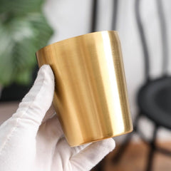 Golden Double Wall Plain Glass