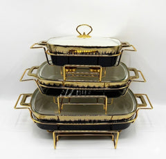 Luxury Porcelain Rectangular Chafing Dish