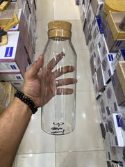 Glass Plain Cork Bottle 1000ml