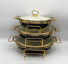 Luxury Porcelain Round Chafing Dish