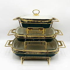 Luxury Porcelain Rectangular Chafing Dish