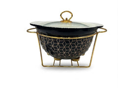 Luxury Porcelain Round Chafing Dish