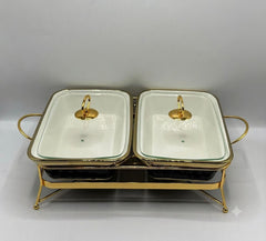 Luxury Porcelain rectangle Chafing Dish