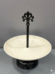 Premium 1-Tier Ceramic Pedestal Serving Platter