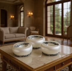 Forever Gold Hotpot White With Black Marble Finish