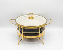 Luxury Porcelain Round Chafing Dish
