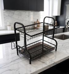 2 Step Black Dish Rack
