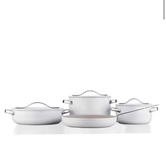 Korkmaz Linea Plus 7 Pieces Vanilla Cookware Set A2620-1
