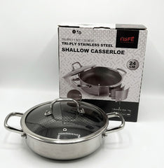 OSFE-Stainless Steel Laser Coating Shallow Casserole