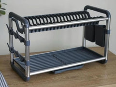 2 Tiers Aluminum Dish Rack