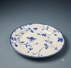 Brilliant Blue Blossom Serving Plater