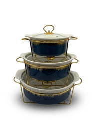 Luxury Porcelain Round Chafing Dish