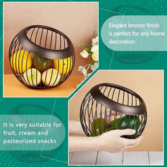Iron Storage Fruit Drain Basket