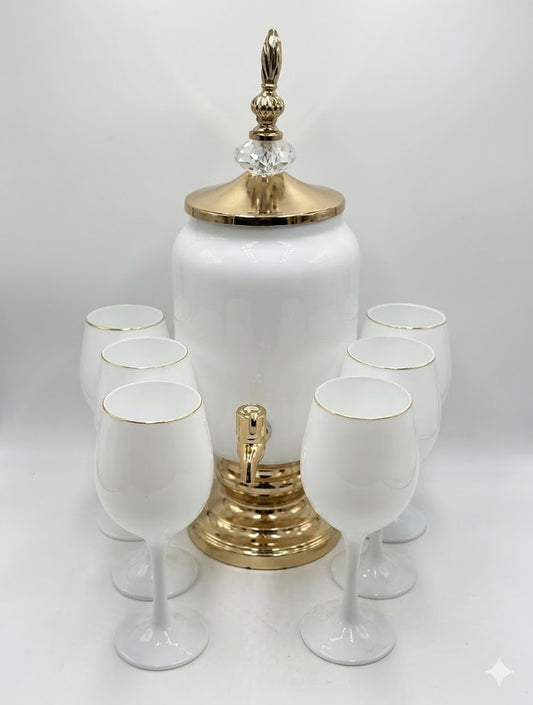 7 PCS Dispenser With Glass (3 Ltr)