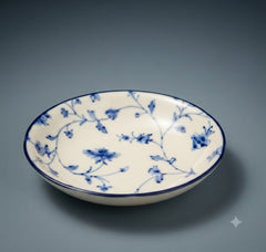 Brilliant Blue Blossom Serving Plater