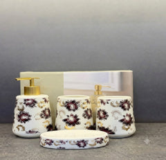 Brilliant 4Pcs Bath Set Flower