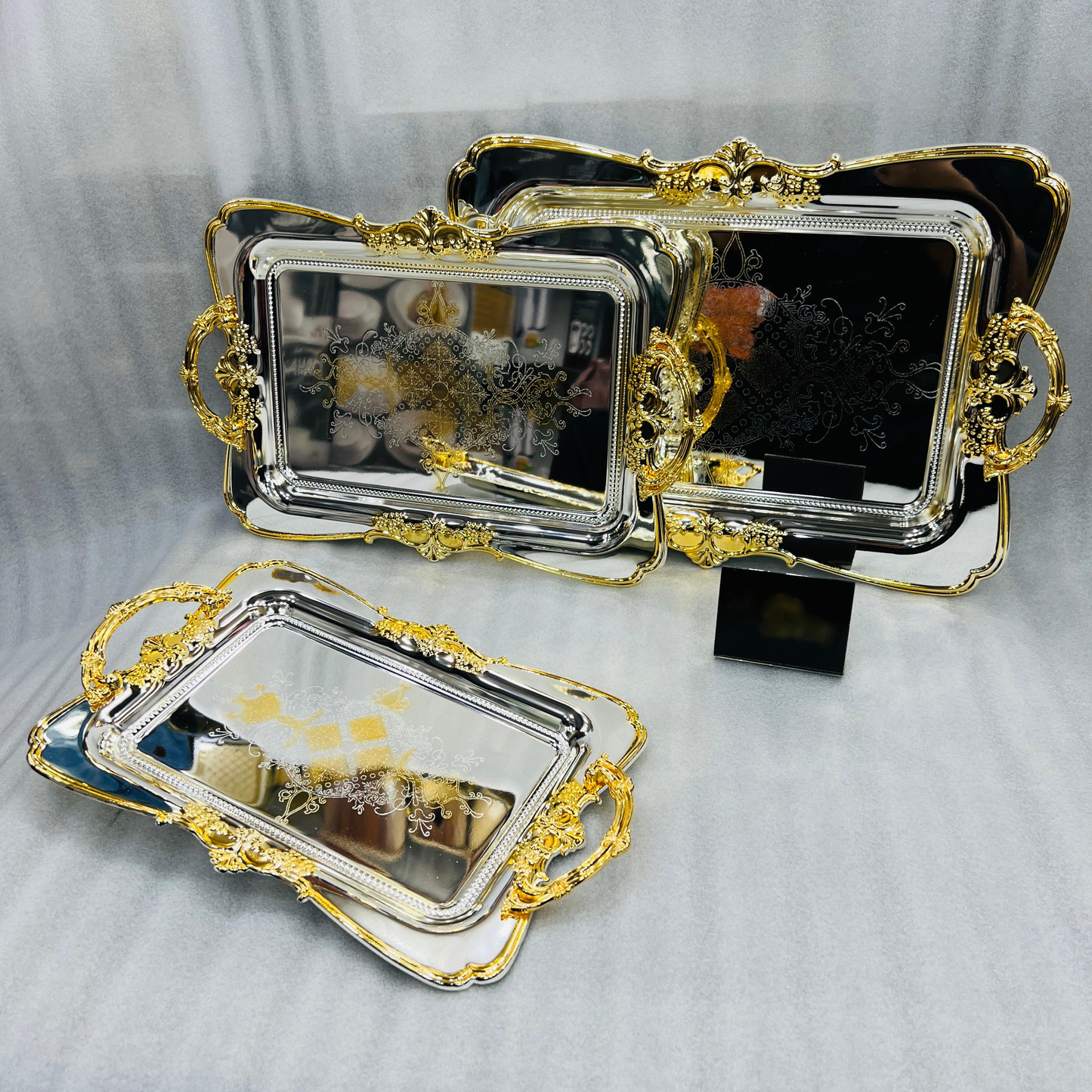 Luxury 3 Pcs Tray Set