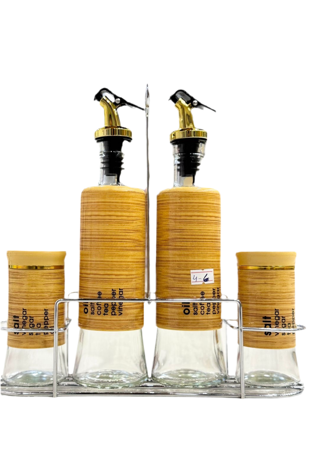 4 Pcs Oil Bottle / Salt and Pepper Set