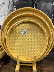 Handcrafted Bamboo Rattan Trays Set