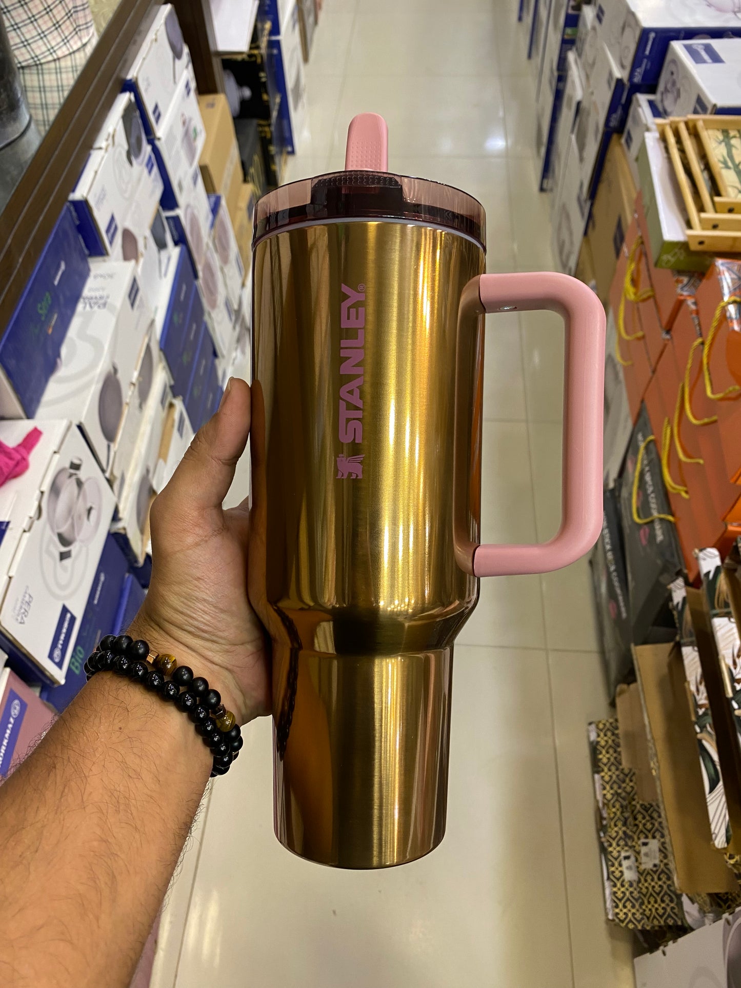 Quencher Protour Flip Straw Tumbler | 1.18L Polished Rose Gold