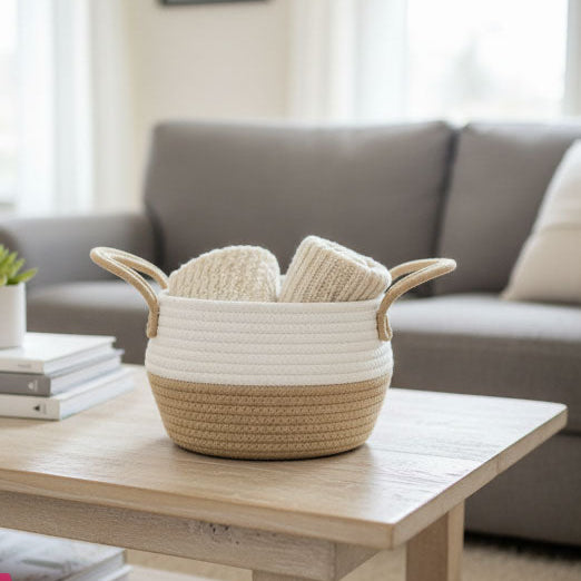Cotton Rope Woven Storage Basket