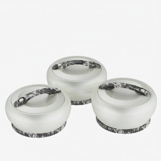 Forever Gold Hotpot White With Black Marble Finish