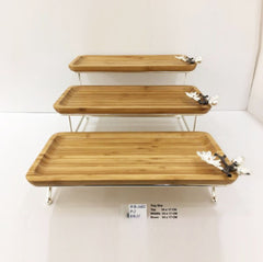 3Tier Wood Pastry 34x17cm