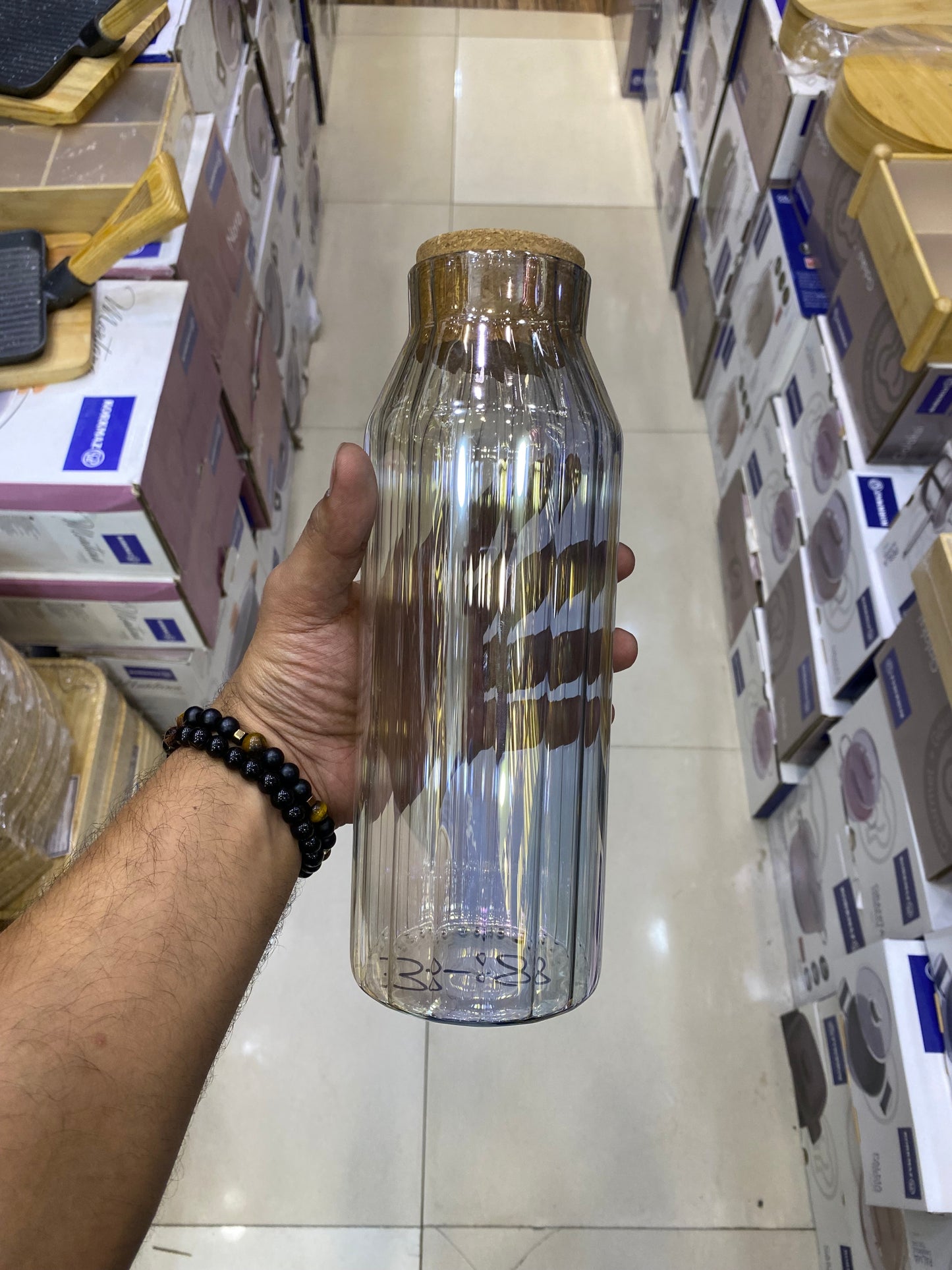 Glass Lining Cork Bottle 1000ml