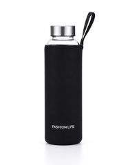 Premium Glass Water Bottle with Protective Silicone Sleeve | Leakproof | BPA-Free Reusable Water Bottle for Gym, Office & Travel