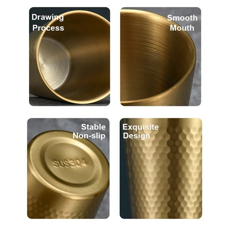 Golden Hammered Glass