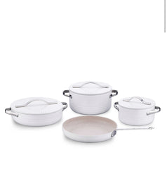 Korkmaz Linea Plus 7 Pieces Vanilla Cookware Set A2620-1
