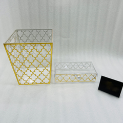 Acrylic Dustbin & Tissue set