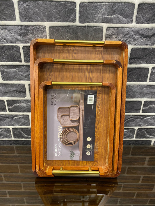 New Bamboo Trays Set