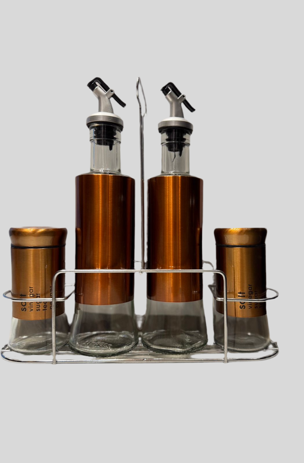 4 Pcs Oil Bottle / Salt and Pepper Set