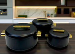 Forever Gold 3Pcs Hotpot Set Black