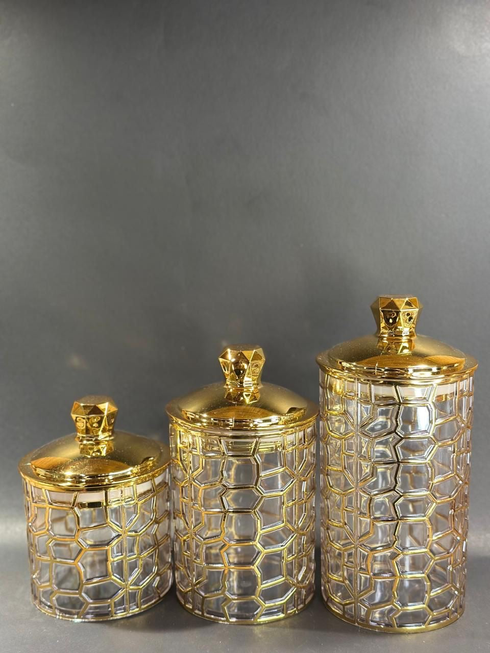 Food Storage Jar With Lid ( Pack Of 3)