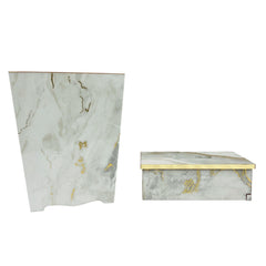 Dustbin &Tissue Wood Set