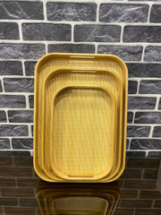 Handcrafted Bamboo Trays Set