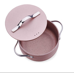 Korkmaz Linea Plus Vanilla 7-Piece Granite Cookware Set