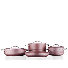 Korkmaz Linea Plus Vanilla 7-Piece Granite Cookware Set