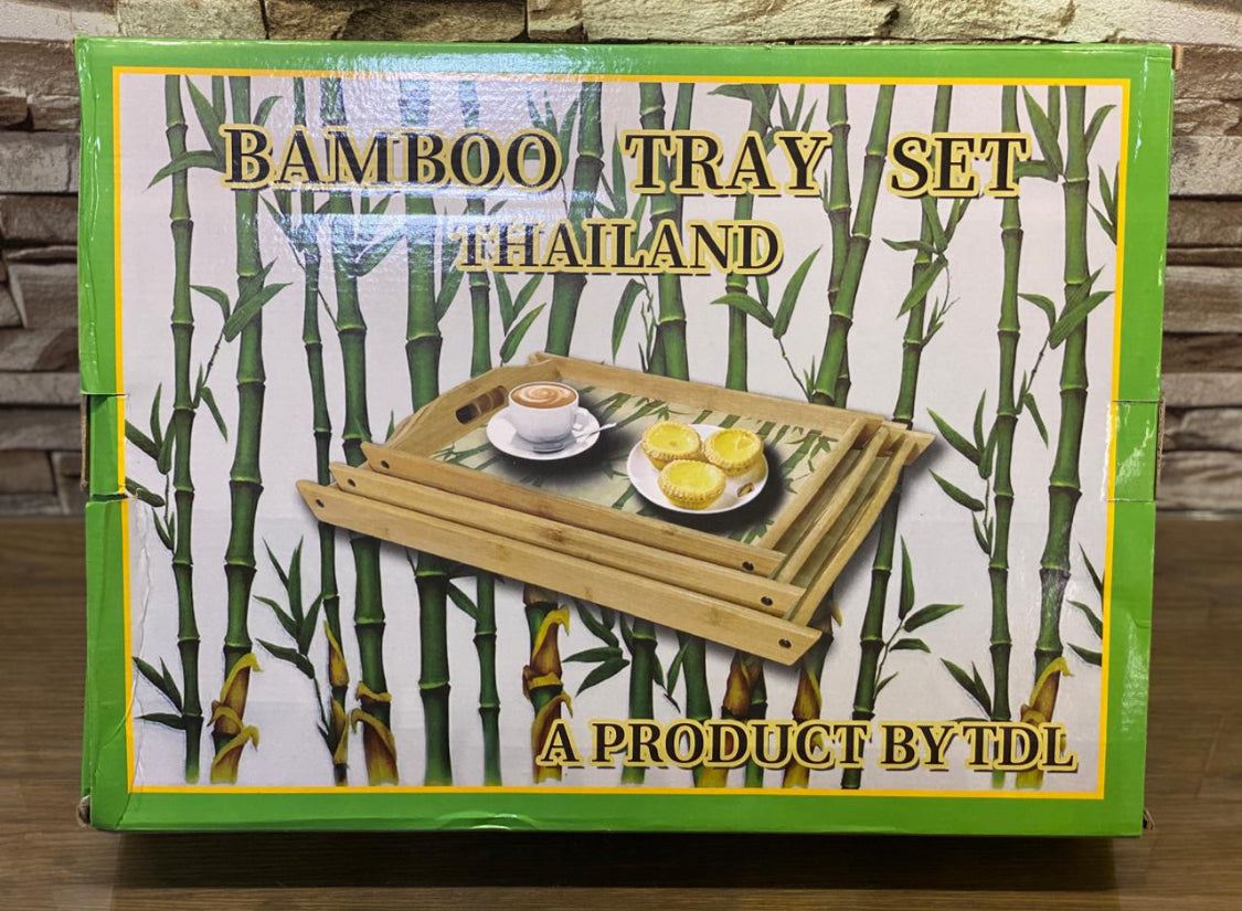 Bamboo Wooden Tray’s Set