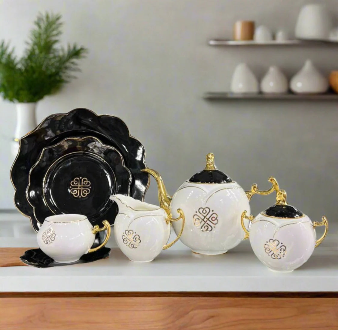 Modern Ceramic Floral TeaSet