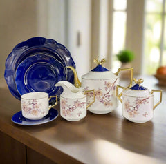 Modern Ceramic Floral Tea Set