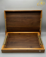 3-Piece Wooden Tray Set