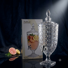 Brilliant 3L crystal glass beverage dispenser