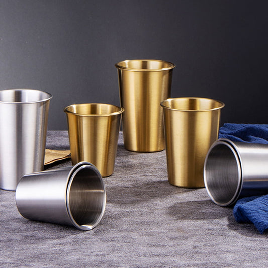 Golden Stainless Steel Glass